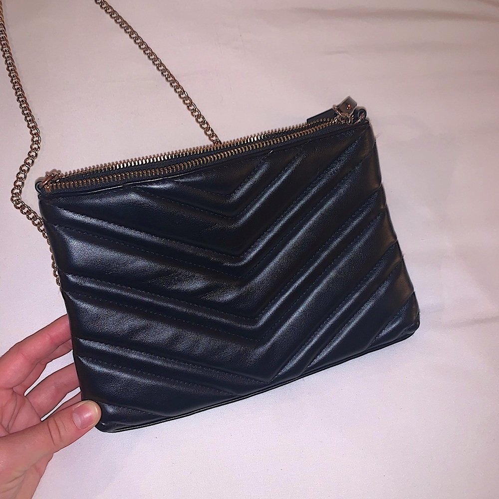 H&M Black Quilted Crossbody Purse